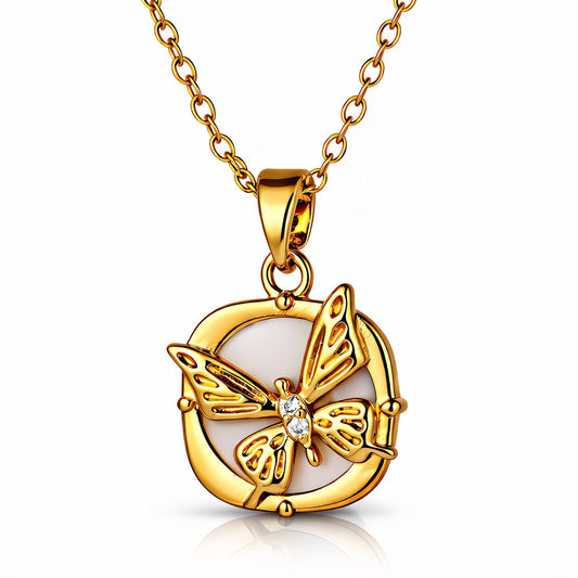 Collier PAULINE Doré | Acier Inoxydable Hypoallergénique - Brume d'Or