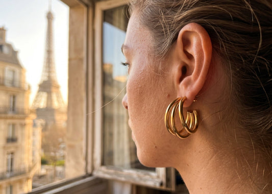 Boucles d'oreilles NOÉMIE - Brume d'Or
