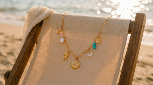 Collier coquillage - JULIE - Brume d'Or