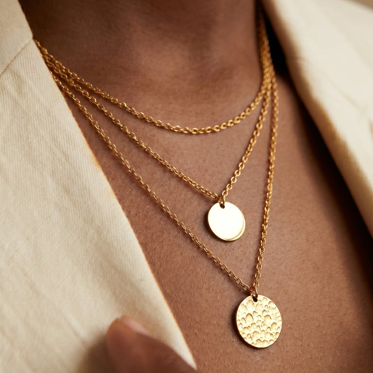 Necklace, 18K Gold Plated Steel - Brume d'Or
