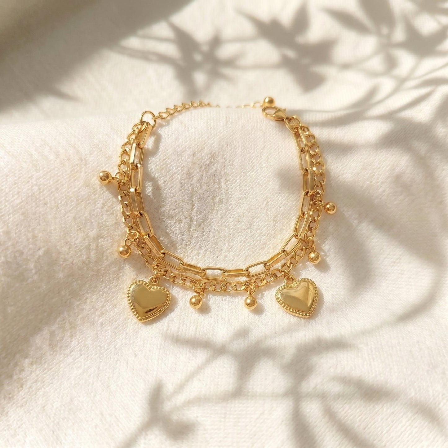Bracelet Coeurs LILA - Brume d'Or