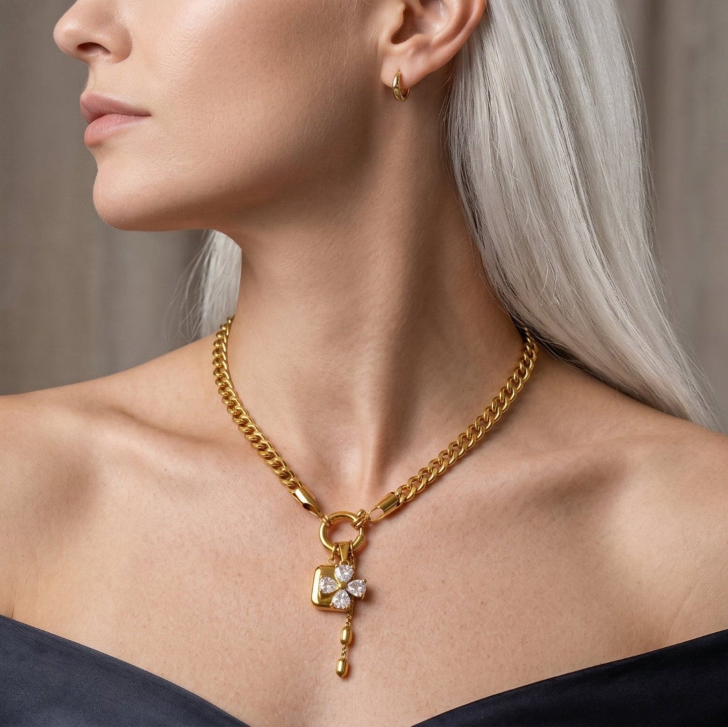 Collier Fleuri - AGATHE - Brume d'Or