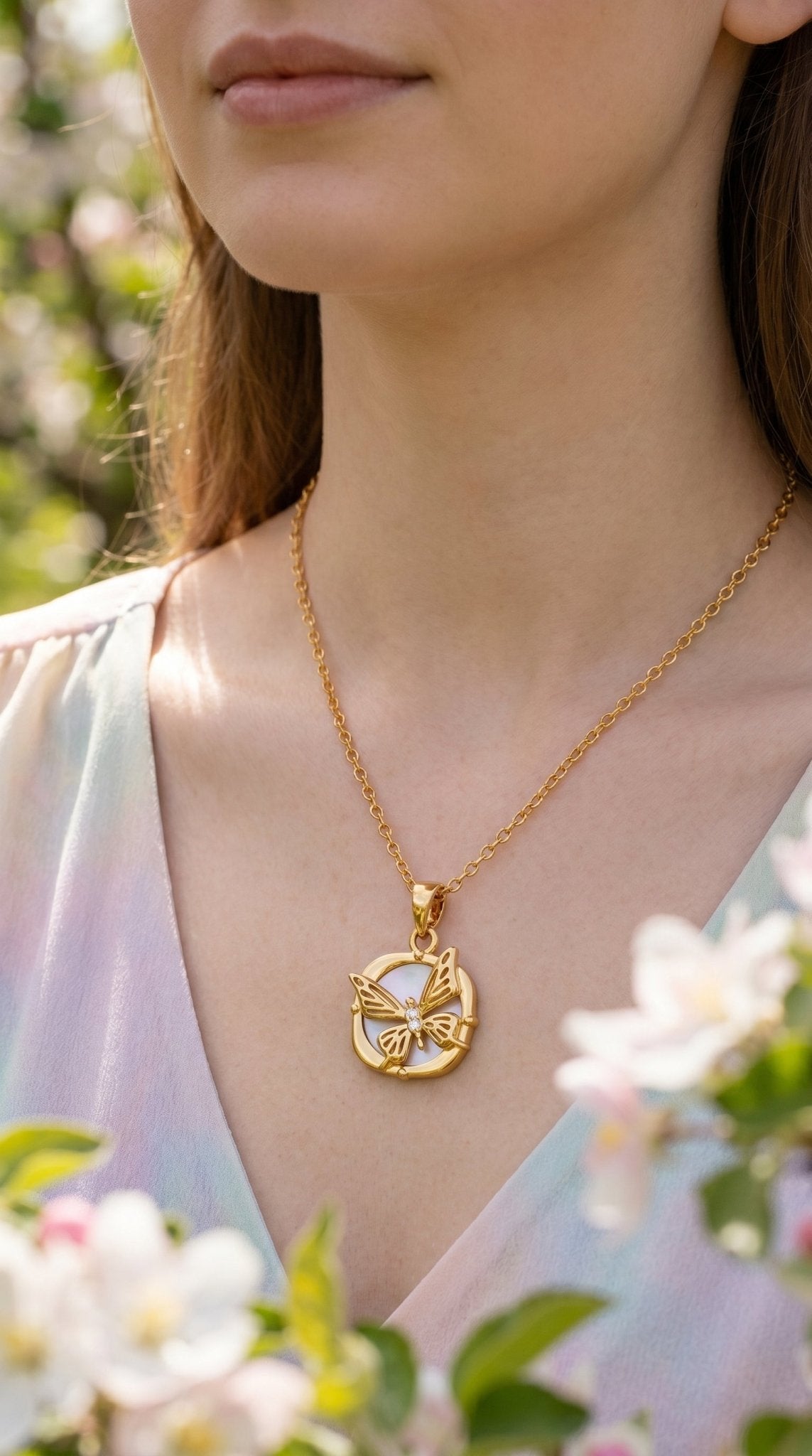 Collier PAULINE Doré | Acier Inoxydable Hypoallergénique - Brume d'Or