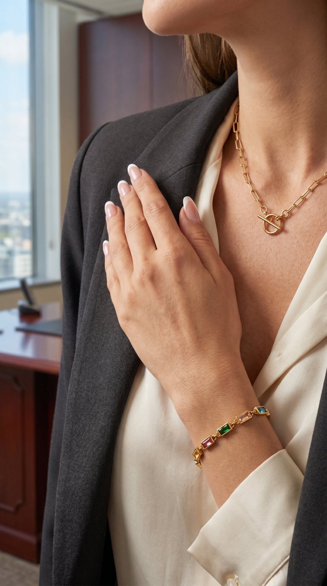 Collier CLARISSE | Acier Inoxydable Doré | Bijou Hypoallergénique - Brume d'Or