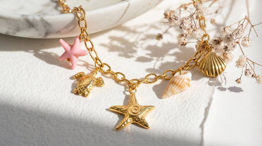 Collier Étoile de mer - SAMANTHA - Brume d'Or