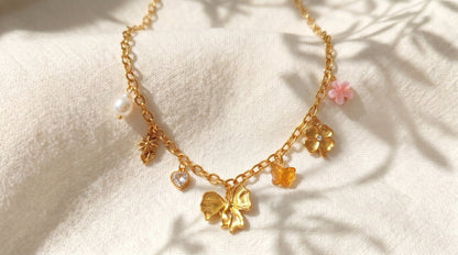 Collier Charms Ruban - MAEYRA - Brume d'Or