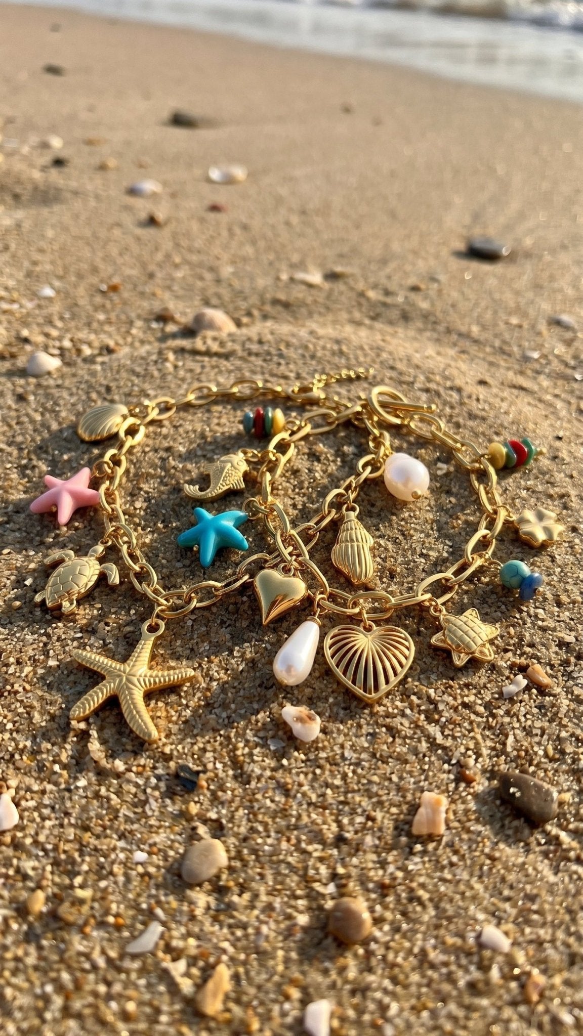 Bracelet Breloques VAGUE - Brume d'Or