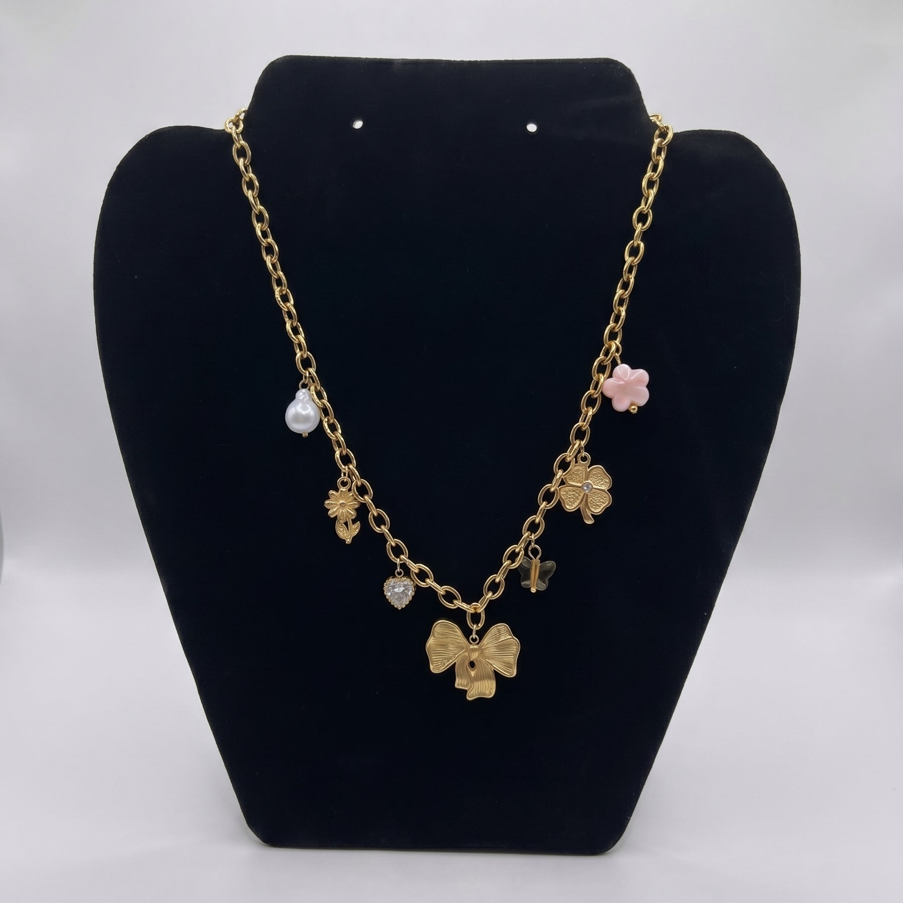 Collier Charms Ruban - MAEYRA - Brume d'Or