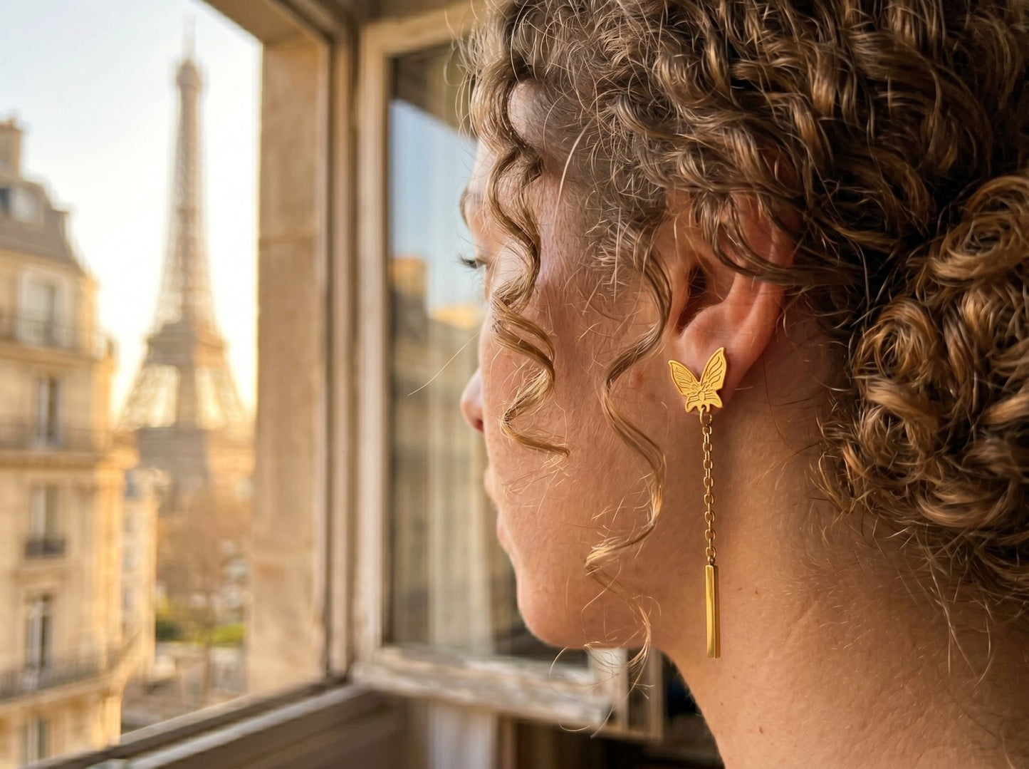 Bocules d'oreilles AMAYA - Brume d'Or
