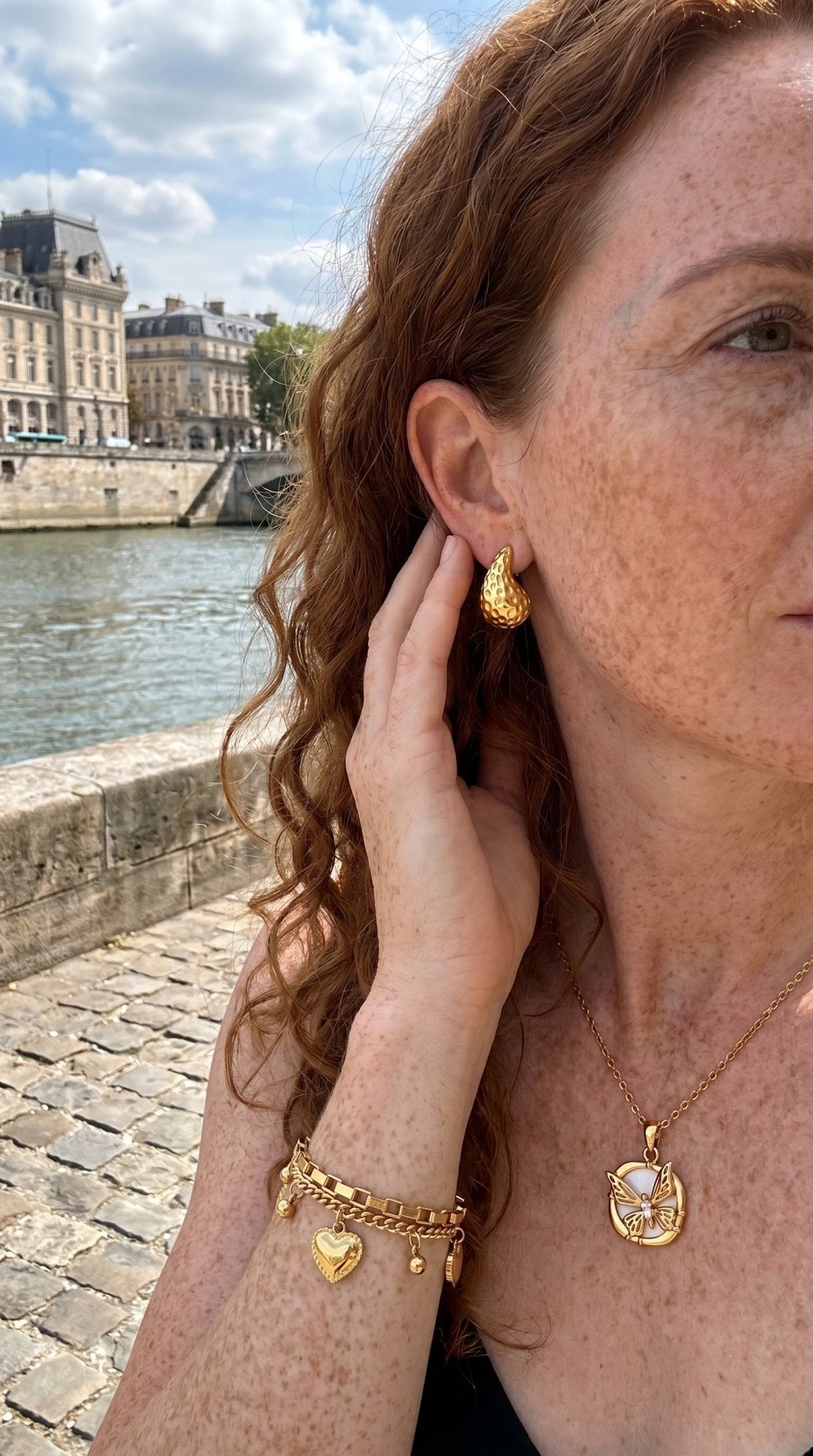 Boucles d'oreilles SOPHIE - Brume d'Or