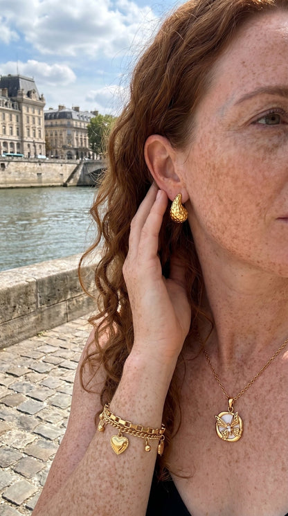 Boucles d'oreilles SOPHIE - Brume d'Or