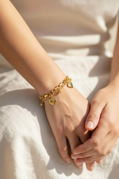 Bracelet Coeurs LILA - Brume d'Or