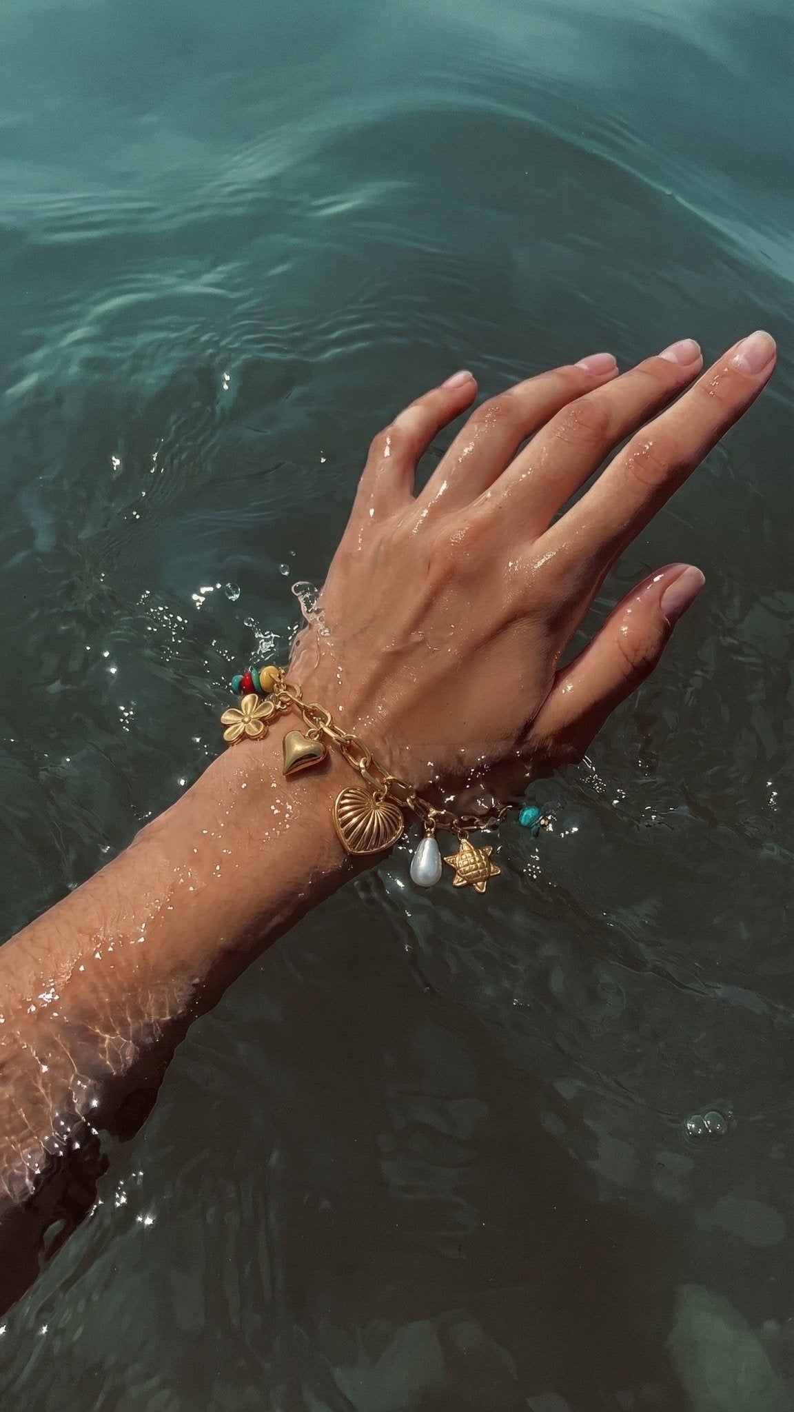 Bracelet Breloques VAGUE - Brume d'Or