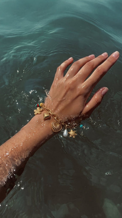 Bracelet Breloques VAGUE - Brume d'Or