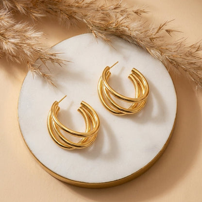 Boucles d'oreilles NOÉMIE - Brume d'Or