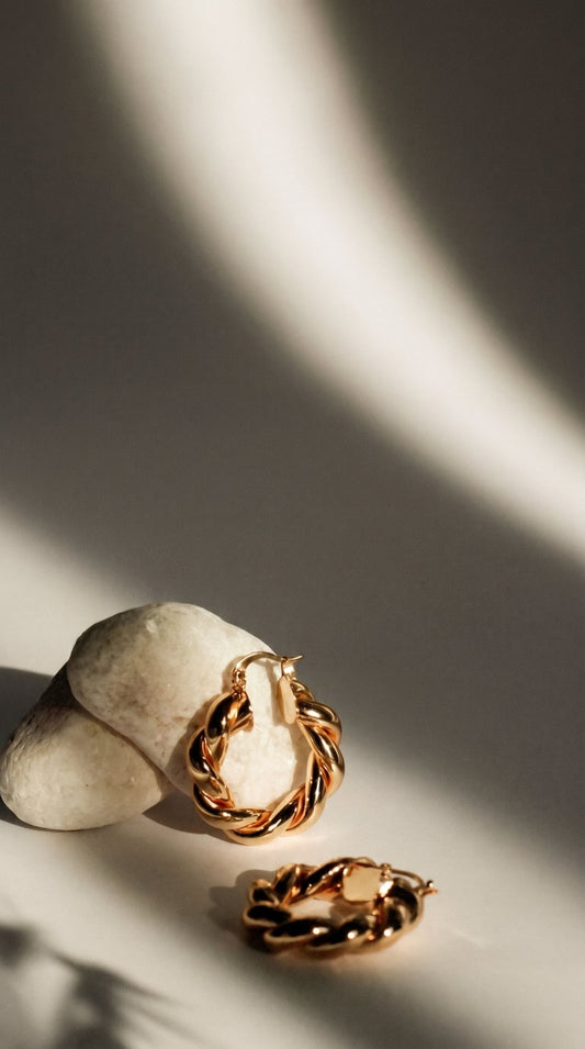 Boucles d'oreilles JADE - Brume d'Or