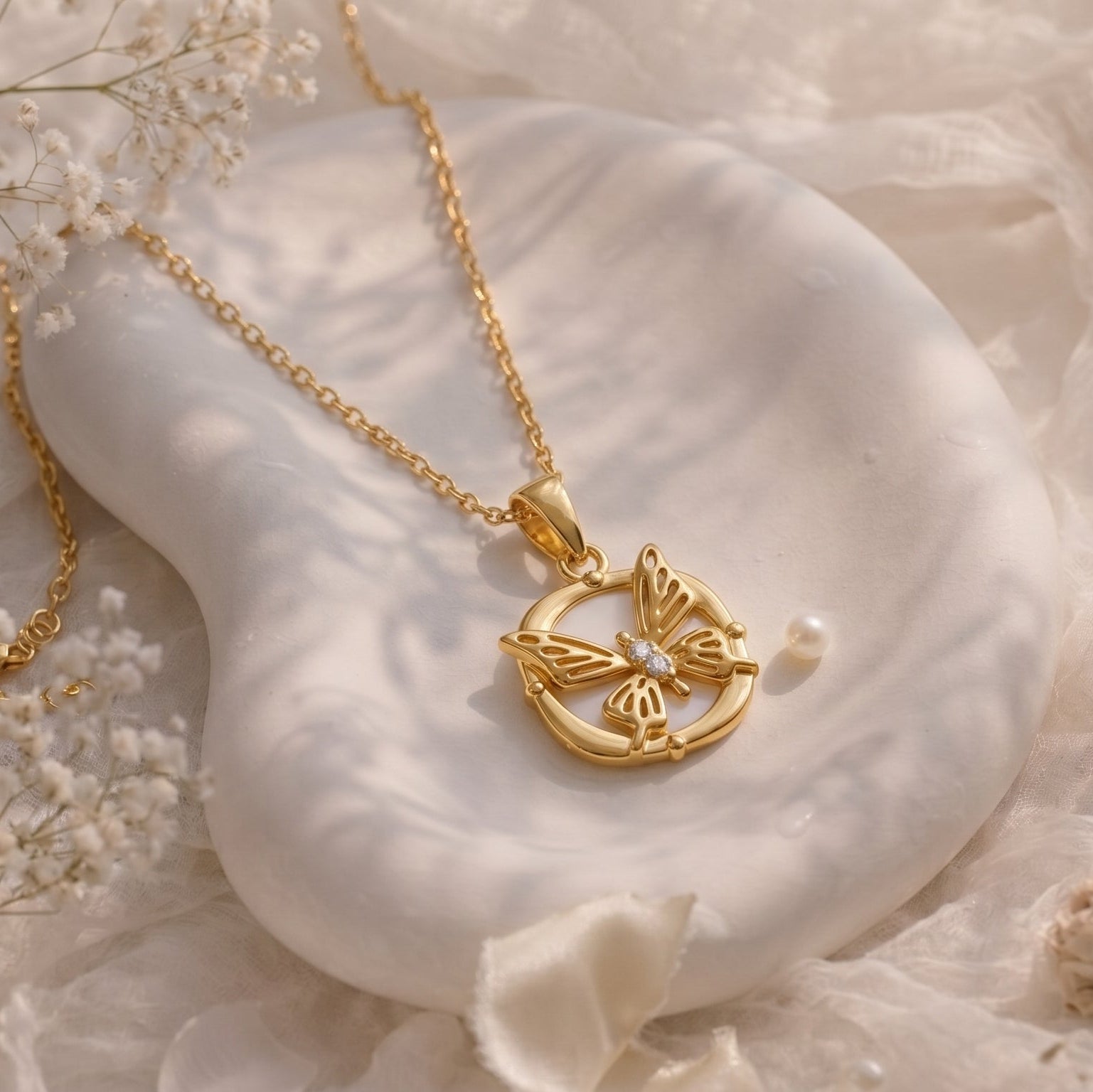 Collier PAULINE Doré - Brume d'Or