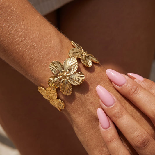 Bracelet Fleur CLOTHILDE - Brume d'Or