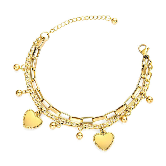 Bracelet Coeurs LILA - Brume d'Or