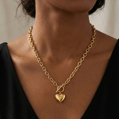 Collier LOVE | Acier Inoxydable Doré 18K - Brume d'Or
