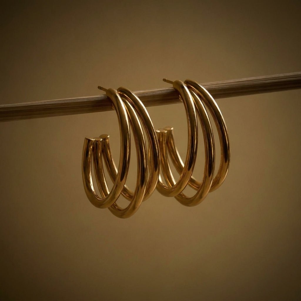 Boucles d'oreilles NOÉMIE - Brume d'Or