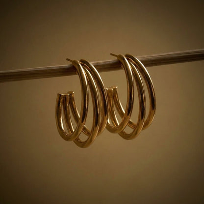 Boucles d'oreilles NOÉMIE - Brume d'Or