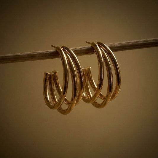 Boucles d'oreilles NOÉMIE - Brume d'Or