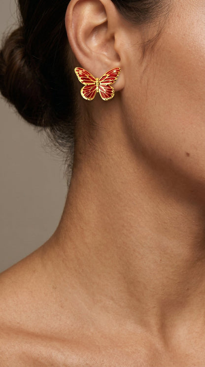 Boucles d'oreille papillon ÉLISE - Brume d'Or
