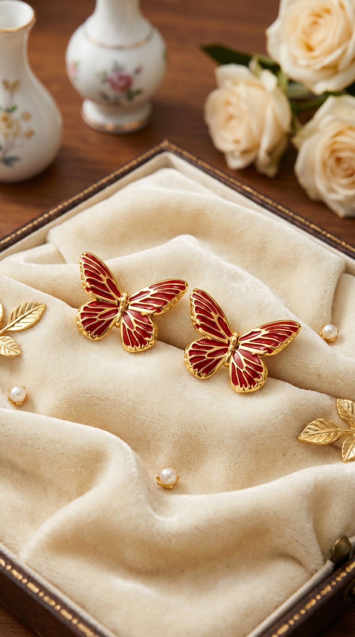 Boucles d'oreille papillon ÉLISE - Brume d'Or