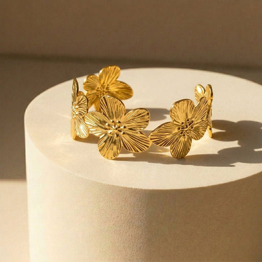 Bracelet Fleur CLOTHILDE - Brume d'Or