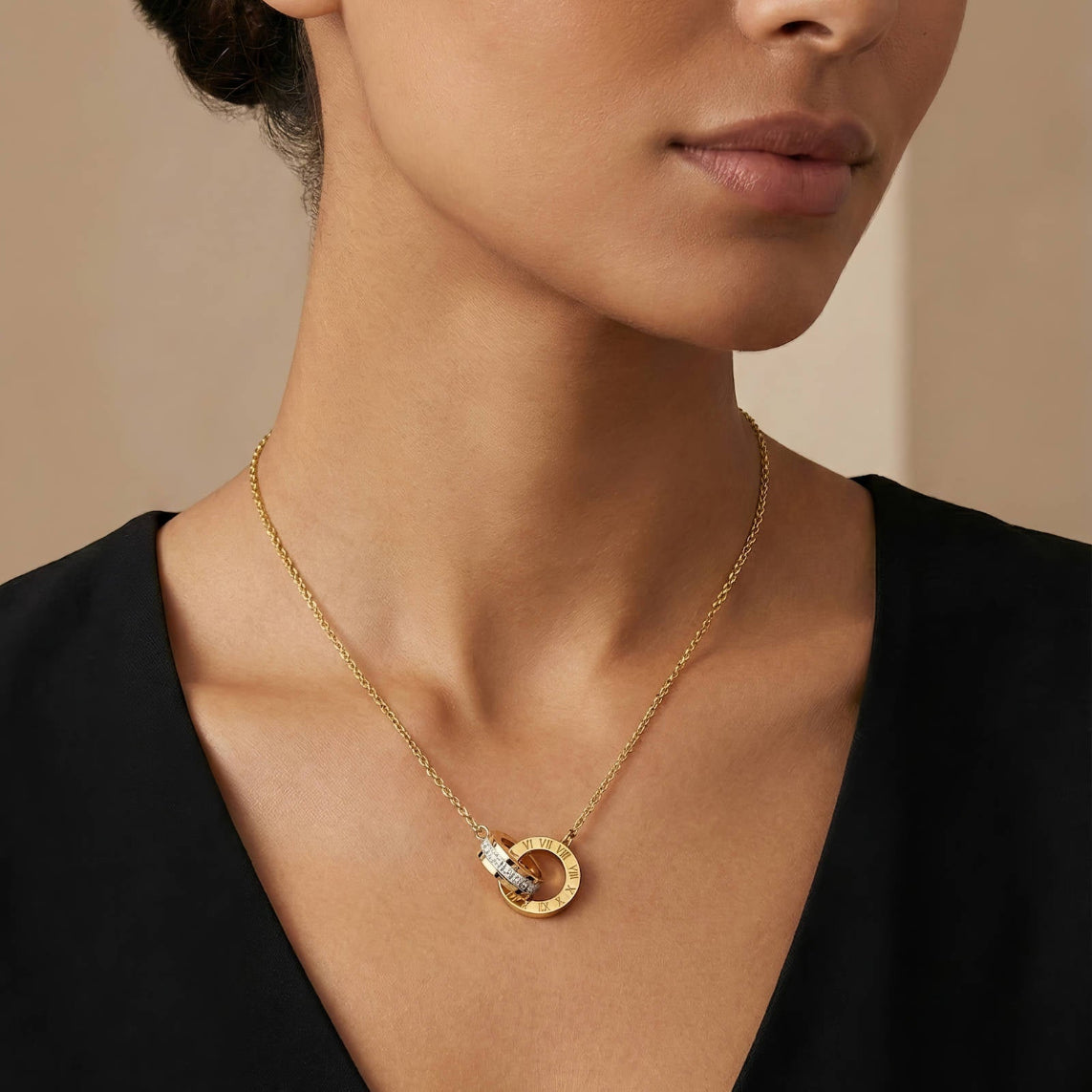 Collier CÉLINE | Acier Inoxydable Doré - Brume d'Or