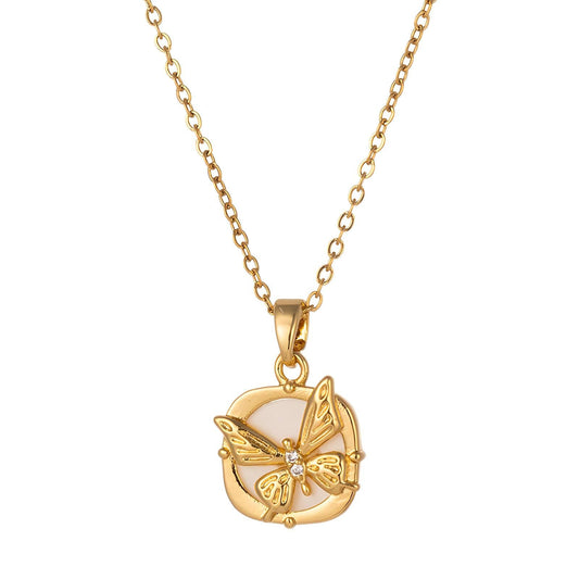 Collier PAULINE Doré | Acier Inoxydable Hypoallergénique - Brume d'Or