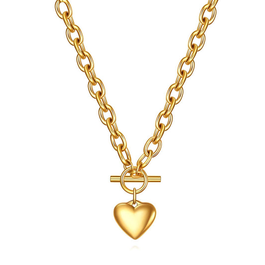 Collier LOVE | Acier Inoxydable Doré 18K - Brume d'Or