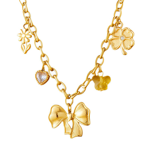 Collier Charms Ruban - MAEYRA - Brume d'Or