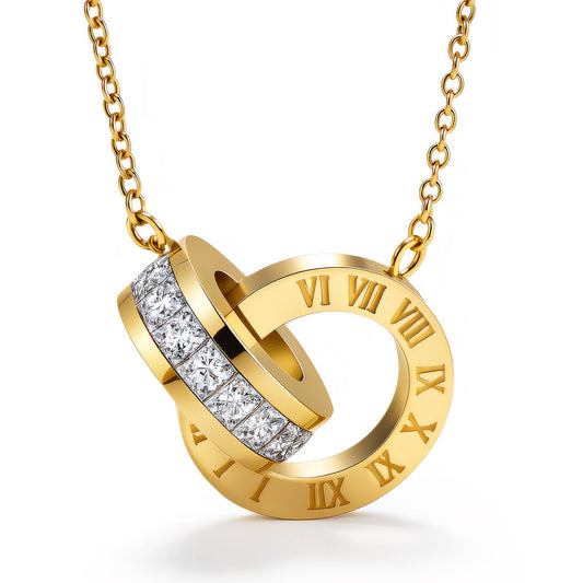 Collier CÉLINE | Acier Inoxydable Doré - Brume d'Or