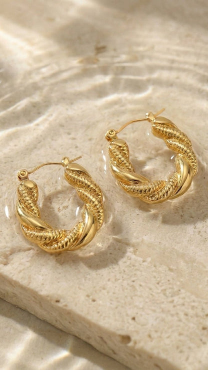 Boucles d'oreilles JADE - Brume d'Or